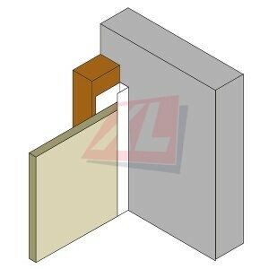 Aansluitprofiel type H voor aansluitingen waar bevestigd wordt op houten regel